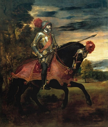 O imperador Carlos V. na batalha de Muhlberg, obra de Ticiano