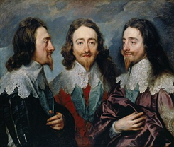 Carlos I em Três Posições (1635–36), pintura de Antoon van Dyck