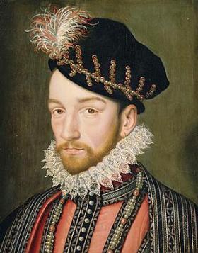 Retrato pintado do rei Carlos IX da França