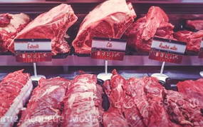 Foto de carne de boi em um açougue