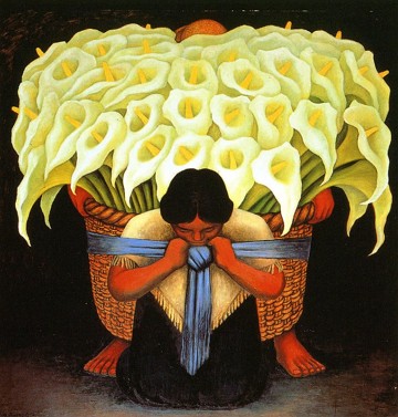 Carregador de flores, obra neorrealista de Diego Rivera