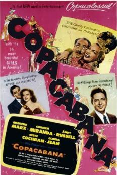 Cartaz do filme Copacabana, de 1947, estrelado por Carmem Miranda