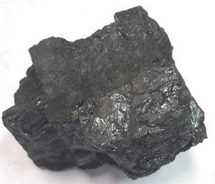 Rocha de carv&atilde;o mineral de cor preta