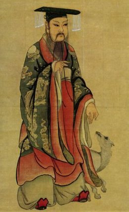 Pintura do rei chin&ecirc;s antigo Cheng Tang