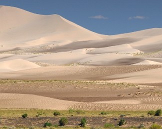 Foto do deserto de Gobi na Mong&oacute;lia com dunas de areia