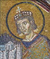 Mosaico representando o imperador Constantino I