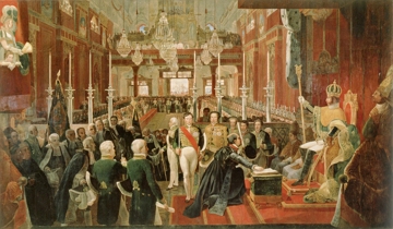 Coroa&ccedil;&atilde;o do imperador Pedro I em 1 de dezembro de 1822.