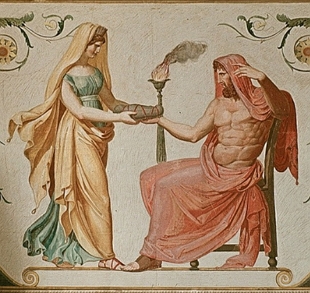 Pintura do Reia e Cronos