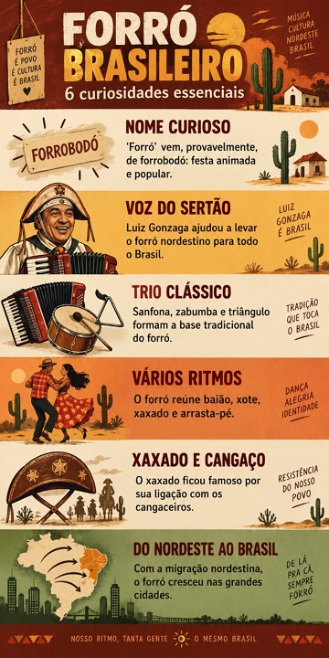 Curiosidades sobre o Forr&oacute; em formato de infogr&aacute;fico