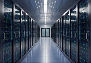 Imagem de um datacenter moderno