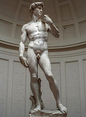 Foto da est&aacute;tua David de Michelangelo