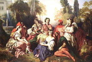 O Decameron, 1837, pintura de Franz Xaver Winterhalter
