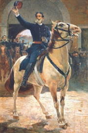 Marechal Deodoro da Fonseca proclamando a Rep&uacute;blica