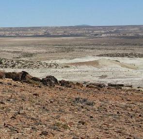 Foto de uma região do Deserto da Patagônia