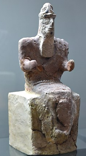 Estatueta do deus Enlil da Mesopot&acirc;mia