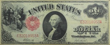 Nota de 1 d&oacute;lar de 1917