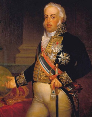 Retrato pintado do rei Dom Jo&atilde;o VI de Portugal