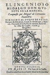 Capa da obra Dom Quixote de Miguel de Cervantes