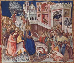 Pintura Entrada de Cristo em Jerusal&eacute;m de Lorenzetti