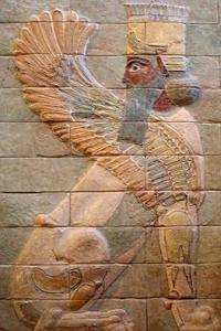 Esfinge alada do pal&aacute;cio de Dario, o Grande, em Susa.