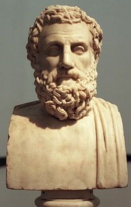 Busto de m&aacute;rmore do dramaturgo &Eacute;squilo