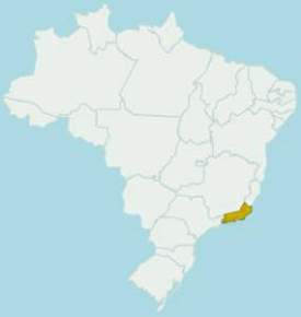 Localização geográfica do estado do Rio de Janeiro no Brasil