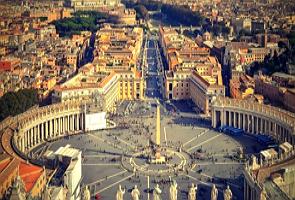 Foto da Praça de São Pedro no Vaticano