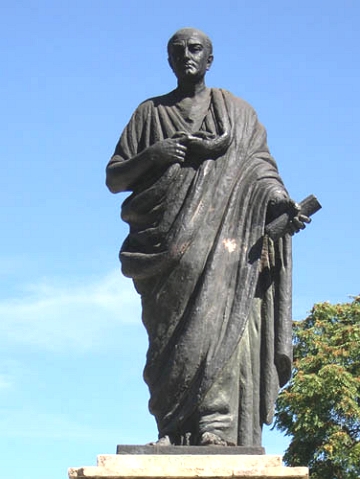 Est&aacute;tua de S&ecirc;neca na cidade de C&oacute;rdoba