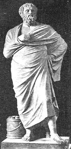 Est&aacute;tua do dramaturgo grego S&oacute;focles