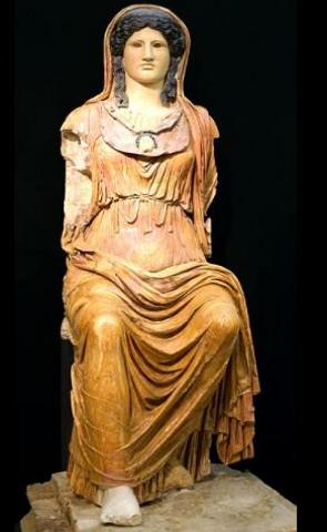 Est&aacute;tua da deusa romana Minerva