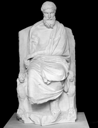 Est&aacute;tua do fil&oacute;sofo grego Epicuro