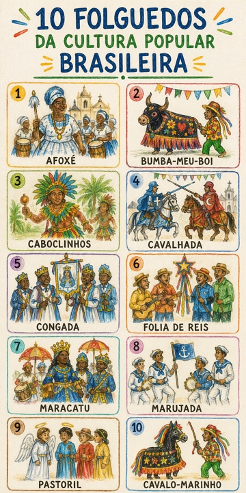 10 exemplos de folguedos da cultura brasileira