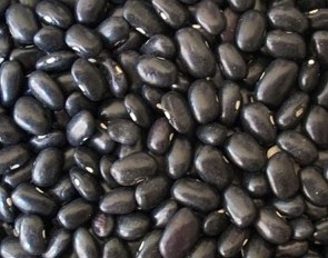 Foto de vários grãos de feijão preto
