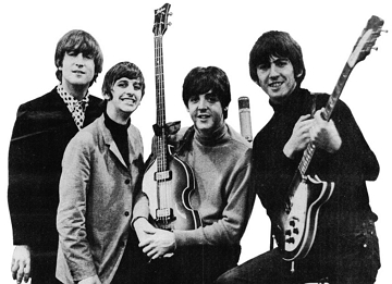 Foto dos quatro integrantes da banda The Beatles