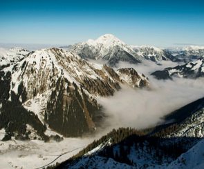 Foto a&eacute;rea dos Alpes