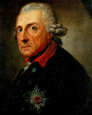 Retrato pintado de Frederico II da Pr&uacute;ssia