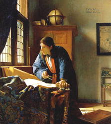 Pintura O Geógrafo de Johannes Vermeer