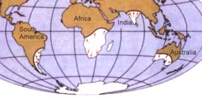 Região sul do Planeta que foi afetada pela glaciação do carbonífero.