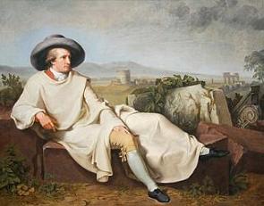Pintura Goethe na It&aacute;lia