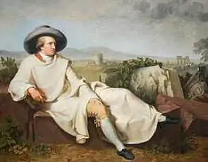 Goethe retratado numa pintura