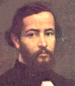 Retrato colorido de Gon&ccedil;alves Dias