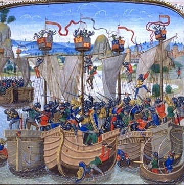 Imagem de uma batalha da Guerra dos Anos