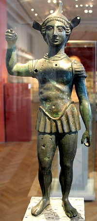 Est&aacute;tua de um guerreiro etrusco