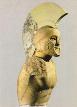 Busto de um hoplita espartano