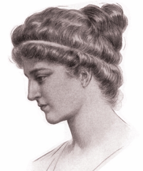 Ilustração de perfil de uma mulher branca