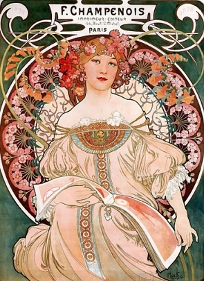 Ilustração mostrando uma mulher cercada de flores