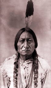Foto do indígena Touro Sentado, líder dos sioux