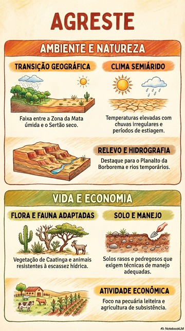Infogr&aacute;fico com as caracter&iacute;sticas do Agreste