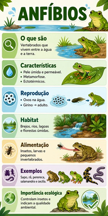 Infogr&aacute;fico sobre os anf&iacute;bios