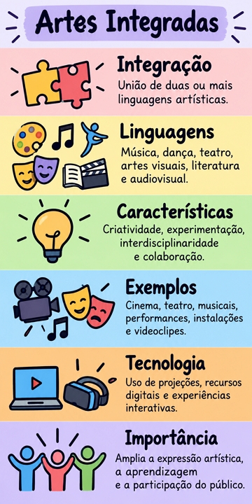 Infogr&aacute;fico sobre as Artes Integradas